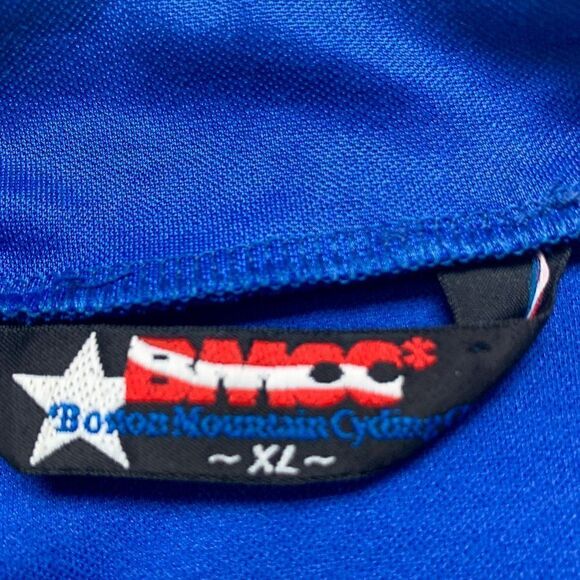 Vintage BMC BMCC Cycling Jersey Mens Extra Large Blue Made in USA Bike Bicycle - Picture 9 of 14